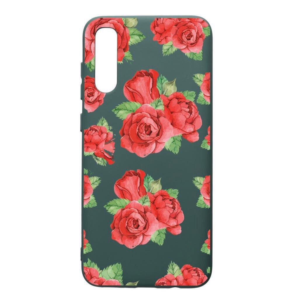 Husa Premium Silicon Compatibila Cu Samsung Galaxy A70, Rose, cu interiorul din material textil, protectie camera, Forest Green, PFG97