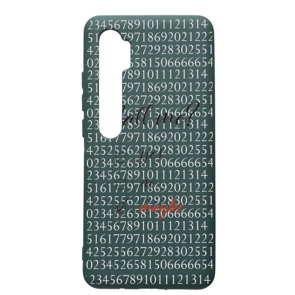 Husa Premium Silicon Compatibila Cu Xiaomi Mi Note 10, Call Me, cu interiorul din material textil, protectie camera, Forest Green, PFG149