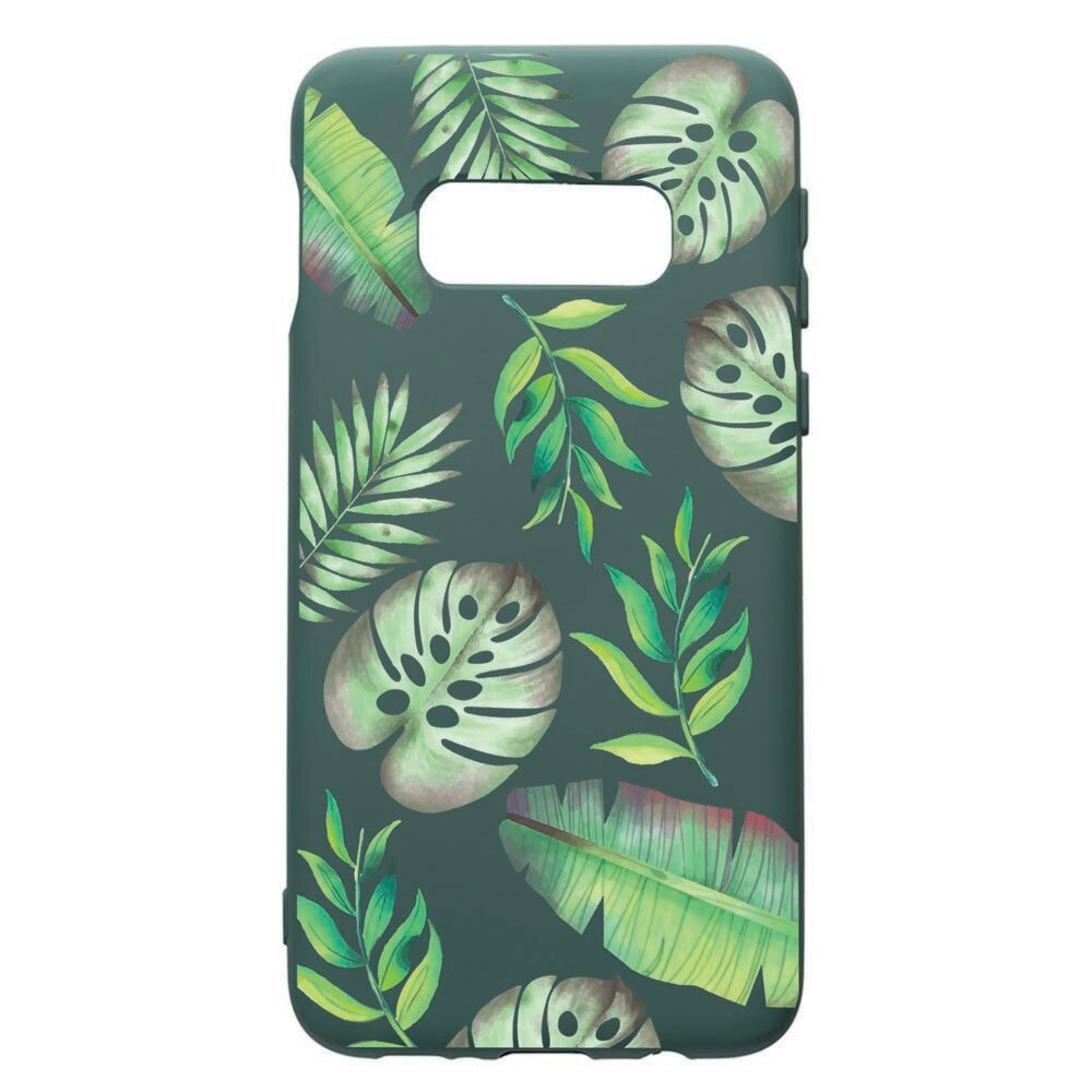 Husa Premium Silicon Compatibila Cu Samsung Galaxy S8, Tropical, cu interiorul din material textil, protectie camera, Forest Green, PFG150