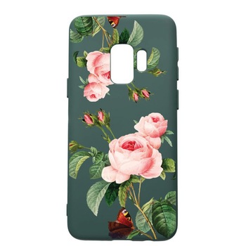 Husa Premium Silicon Compatibila Cu Samsung Galaxy S9, Rose, cu interiorul din material textil, protectie camera, Forest Green, PFG172 Husa Premium Silicon Compatibila Cu Samsung Galaxy S9, Rose, cu interiorul din material textil, protectie camera, Forest Green, PFG172