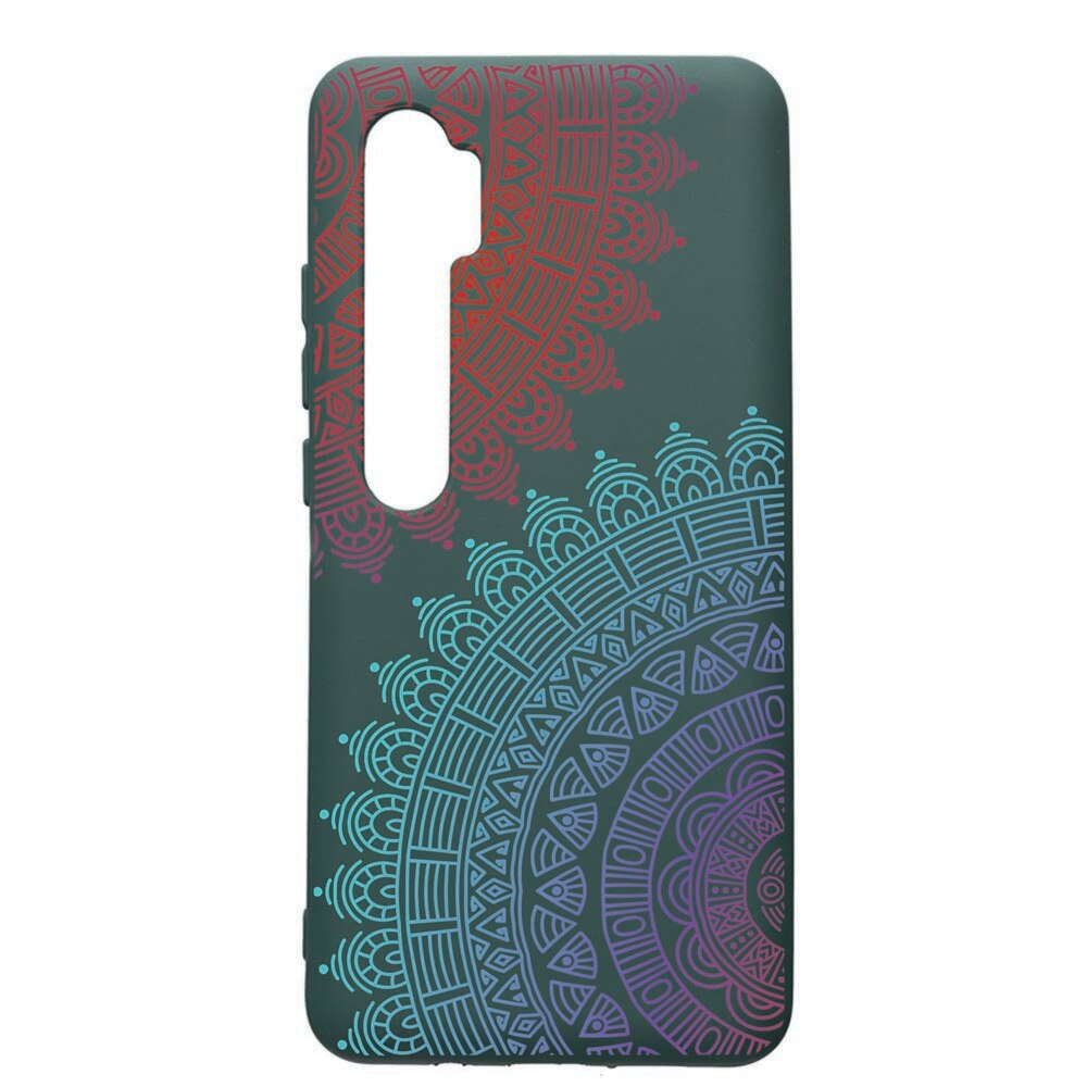 Husa Premium Silicon Compatibila Cu Xiaomi Mi Note 10, Lace, cu interiorul din material textil, protectie camera, Forest Green, PFG176