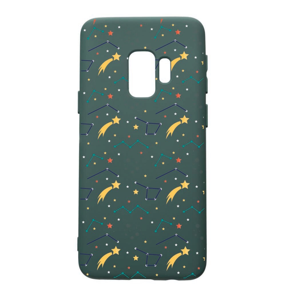 Husa Premium Silicon Compatibila Cu Samsung Galaxy S9, Zodiac, cu interiorul din material textil, protectie camera, Forest Green, PFG177