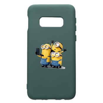 Husa Premium Silicon Compatibila Cu Samsung Galaxy S8, Minions, cu interiorul din material textil, protectie camera, Forest Green, PFG207 Husa Premium Silicon Compatibila Cu Samsung Galaxy S8, Minions, cu interiorul din material textil, protectie camera, Forest Green, PFG207