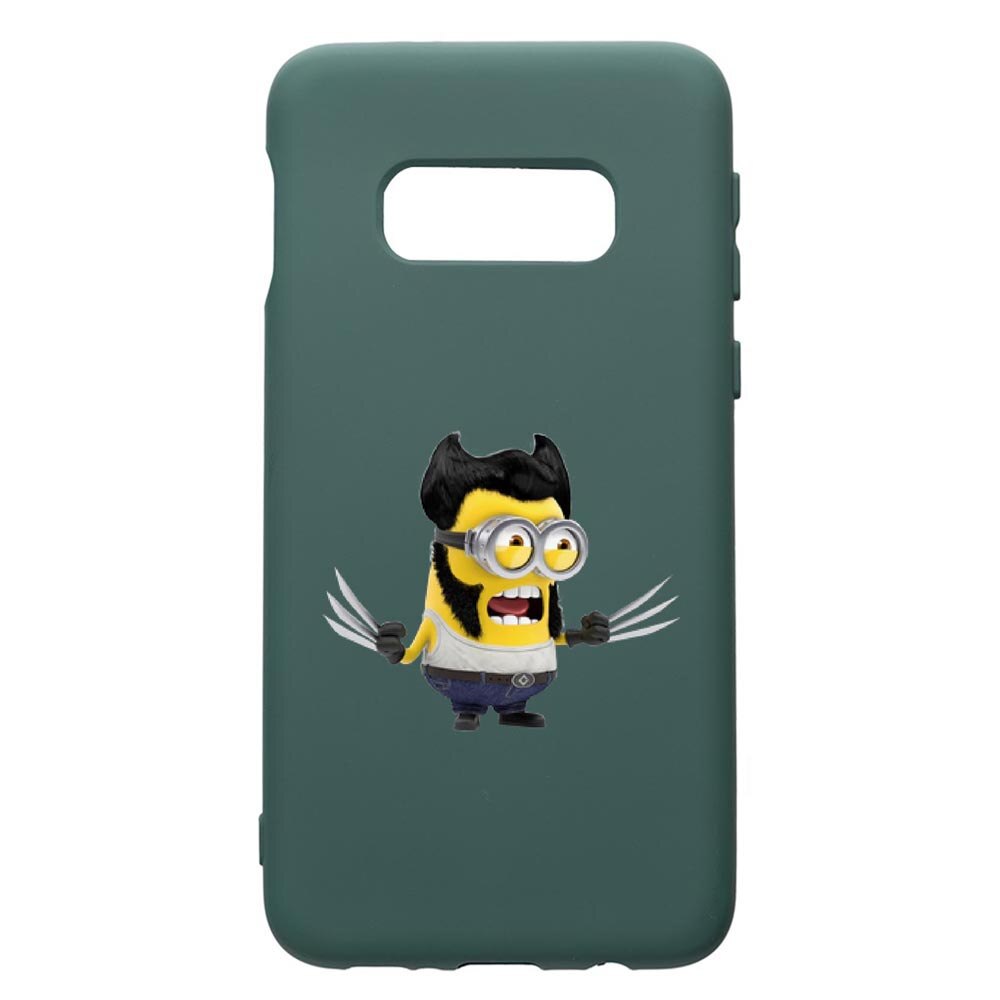 Husa Premium Silicon Compatibila Cu Samsung Galaxy S8, Minion X-Men, cu interiorul din material textil, protectie camera, Forest Green, PFG218