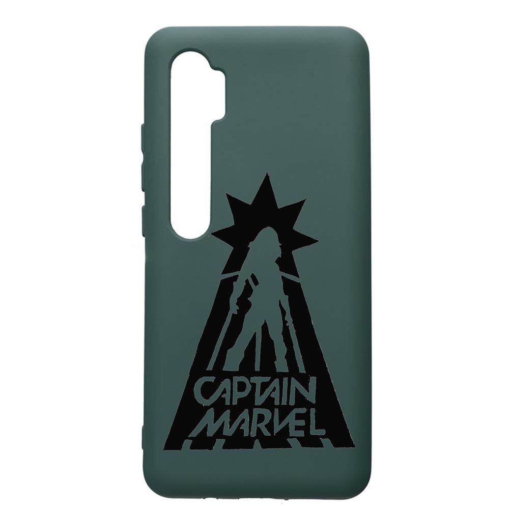 Husa Premium Silicon Compatibila Cu Xiaomi Mi Note 10, Captain, cu interiorul din material textil, protectie camera, Forest Green, PFG239