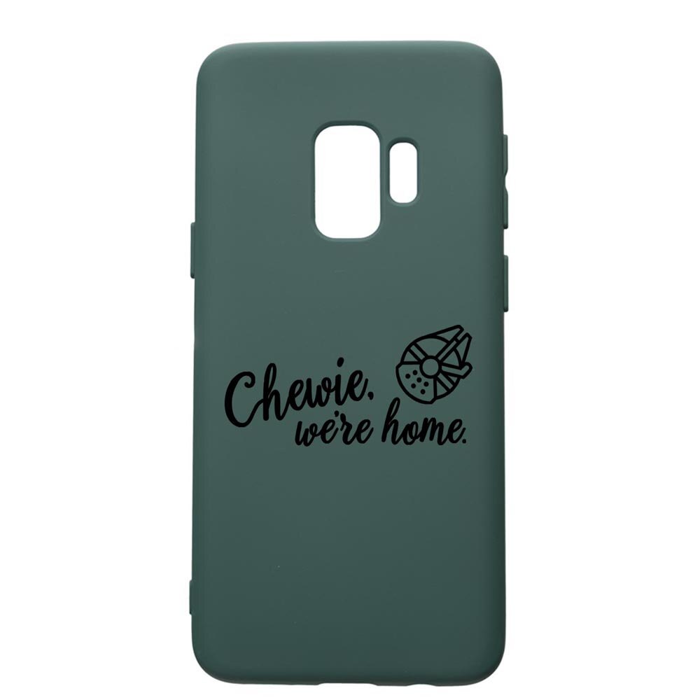 Husa Premium Silicon Compatibila Cu Samsung Galaxy S9, Star Wars, cu interiorul din material textil, protectie camera, Forest Green, PFG246