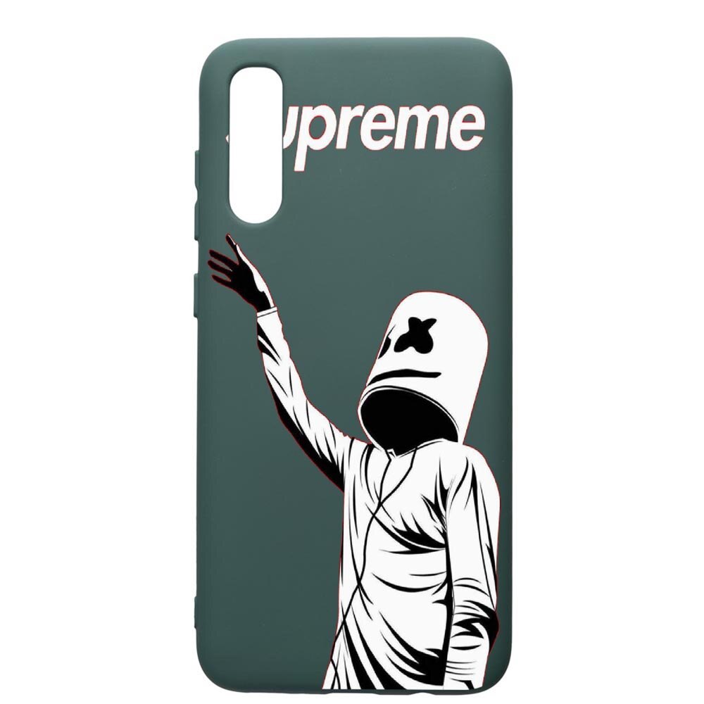 Husa Premium Silicon Compatibila Cu Samsung Galaxy A70, Supreme, Marshmello, cu interiorul din material textil, protectie camera, Forest Green, PFG255