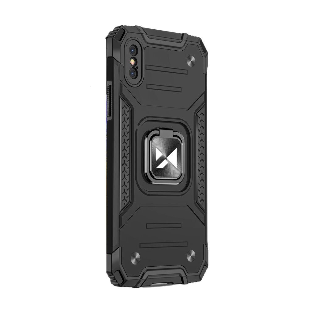 Husa pentru Samsung Galaxy A20e ring armor kickstand tough rugged black