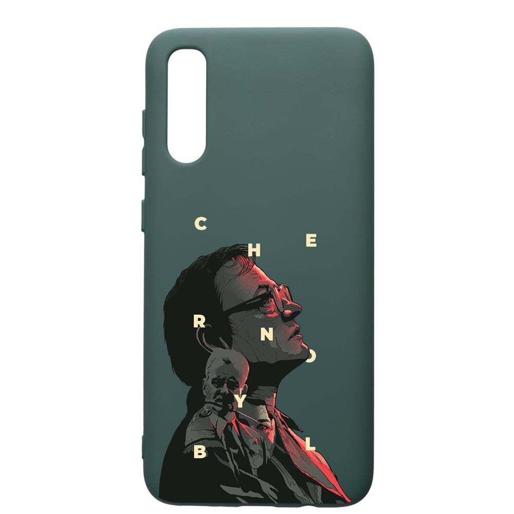 Husa Premium Silicon Compatibila Cu Samsung Galaxy A70, Chernobyl, cu interiorul din material textil, protectie camera, Forest Green, PFG274