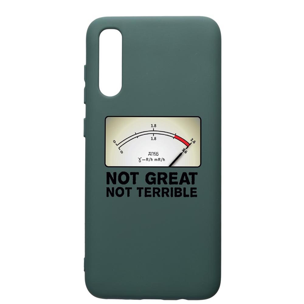 Husa Premium Silicon Compatibila Cu Samsung Galaxy A70, Chernobyl, cu interiorul din material textil, protectie camera, Forest Green, PFG276
