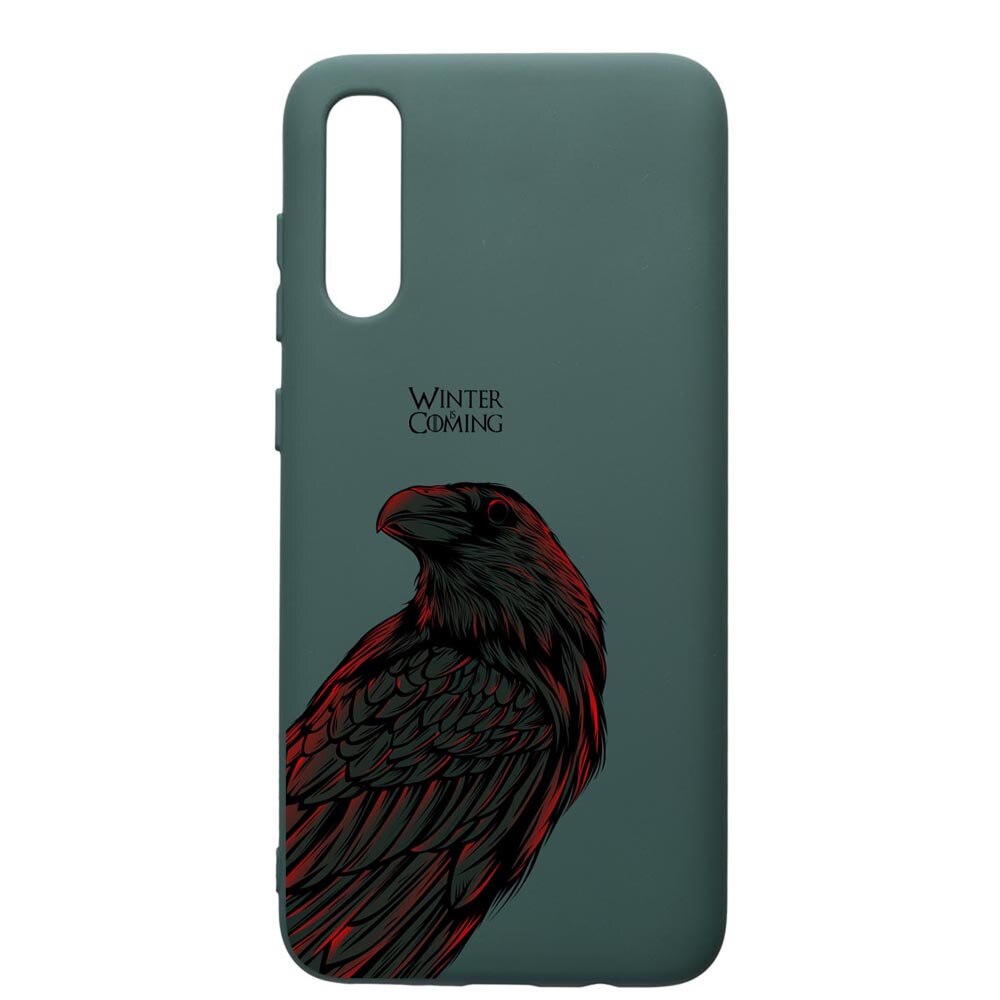 Husa Premium Silicon Compatibila Cu Samsung Galaxy A70, Game Of Thrones, cu interiorul din material textil, protectie camera, Forest Green, PFG285