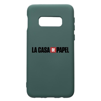 Husa Premium Silicon Compatibila Cu Samsung Galaxy S8, La Casa De Papel, cu interiorul din material textil, protectie camera, Forest Green, PFG292 Husa Premium Silicon Compatibila Cu Samsung Galaxy S8, La Casa De Papel, cu interiorul din material textil, protectie camera, Forest Green, PFG292