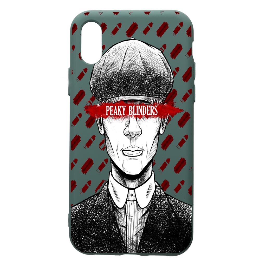 Husa Premium Silicon Compatibila Cu Apple iPhone XS Max, Peaky Blinders, cu interiorul din material textil, protectie camera, Forest Green, PFG380