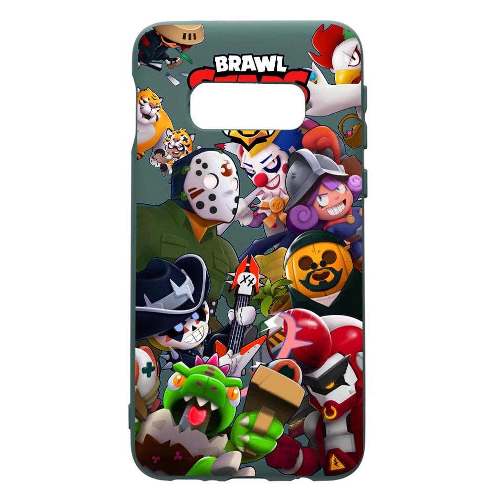 Husa Premium Silicon Compatibila Cu Samsung Galaxy S10e, Brawl Stars, cu interiorul din material textil, protectie camera, Forest Green, PFG646