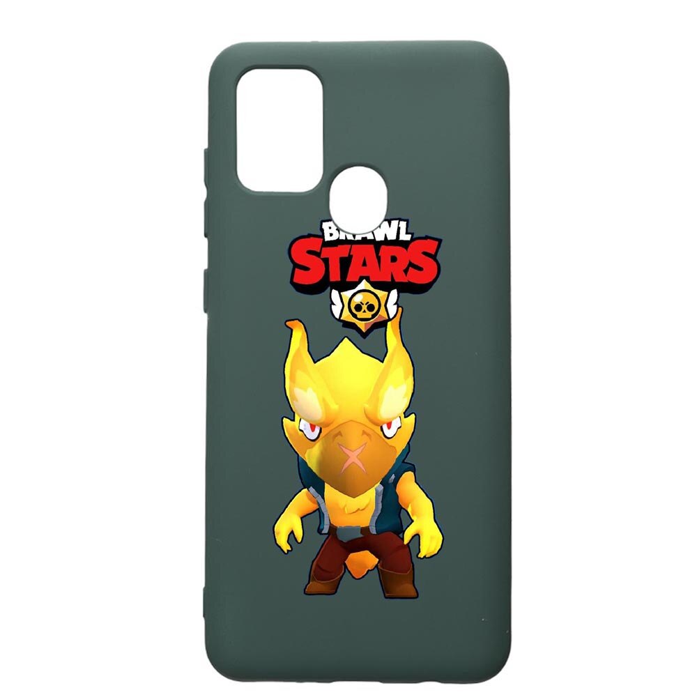 Husa Premium Silicon Compatibila Cu Huawei P Smart 2020, Brawl Stars Phoenix Crow, cu interiorul din material textil, protectie camera, Forest Green, PFG645