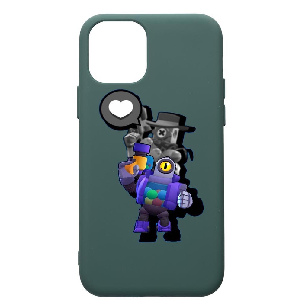 Husa Premium Silicon Compatibila Cu Apple iPhone 11 Pro Max, Brawl Stars Ricochet, cu interiorul din material textil, protectie camera, Forest Green, PFG650