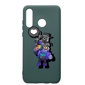 Husa Premium Silicon Compatibila Cu Huawei P30 Lite, Brawl Stars Ricochet, cu interiorul din material textil, protectie camera, Forest Green, PFG650 Husa Premium Silicon Compatibila Cu Huawei P30 Lite, Brawl Stars Ricochet, cu interiorul din material textil, protectie camera, Forest Green, PFG650