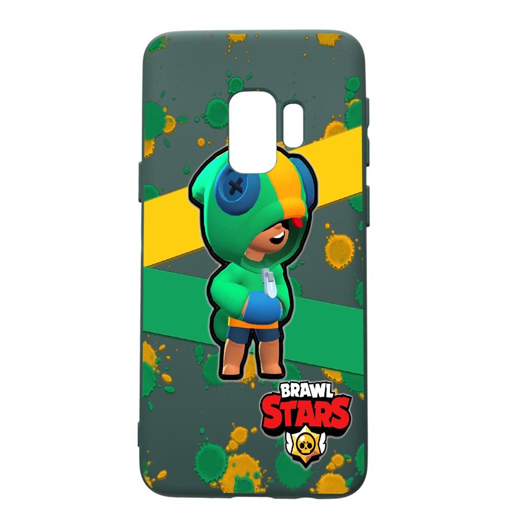 Husa Premium Silicon Compatibila Cu Samsung Galaxy S9, Brawl Stars Leon, cu interiorul din material textil, protectie camera, Forest Green, PFG647