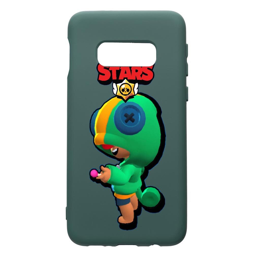 Husa Premium Silicon Compatibila Cu Samsung Galaxy S8, Brawl Stars Leon, cu interiorul din material textil, protectie camera, Forest Green, PFG648