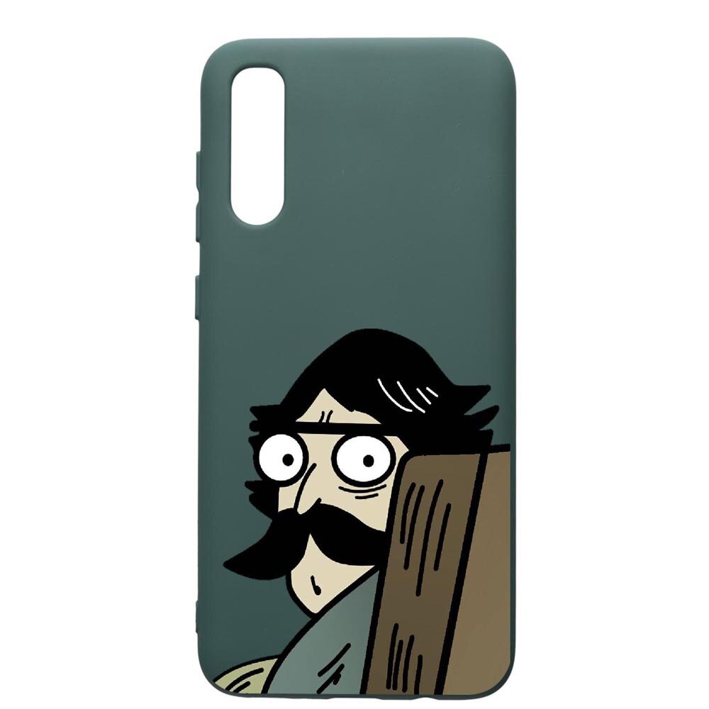 Husa Premium Silicon Compatibila Cu Samsung Galaxy A70, Meme, cu interiorul din material textil, protectie camera, Forest Green, PFG653