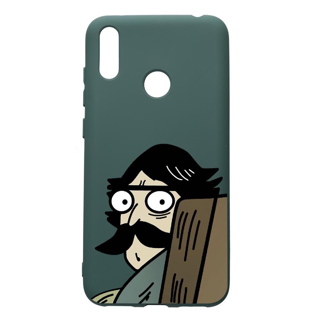 Husa Premium Silicon Compatibila Cu Huawei Y7 2019, Meme, cu interiorul din material textil, protectie camera, Forest Green, PFG653