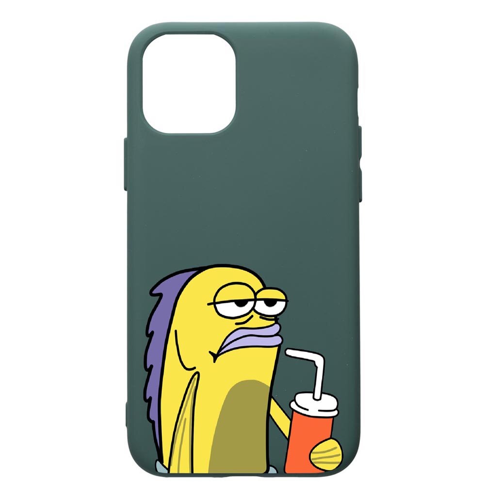 Husa Premium Silicon Compatibila Cu Apple iPhone 11 Pro Max, Meme, cu interiorul din material textil, protectie camera, Forest Green, PFG652