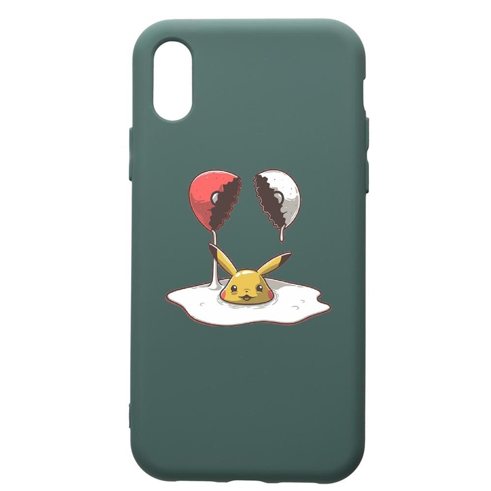 Husa Premium Silicon Compatibila Cu Apple iPhone XS / iPhone X, Meme, cu interiorul din material textil, protectie camera, Forest Green, PFG656