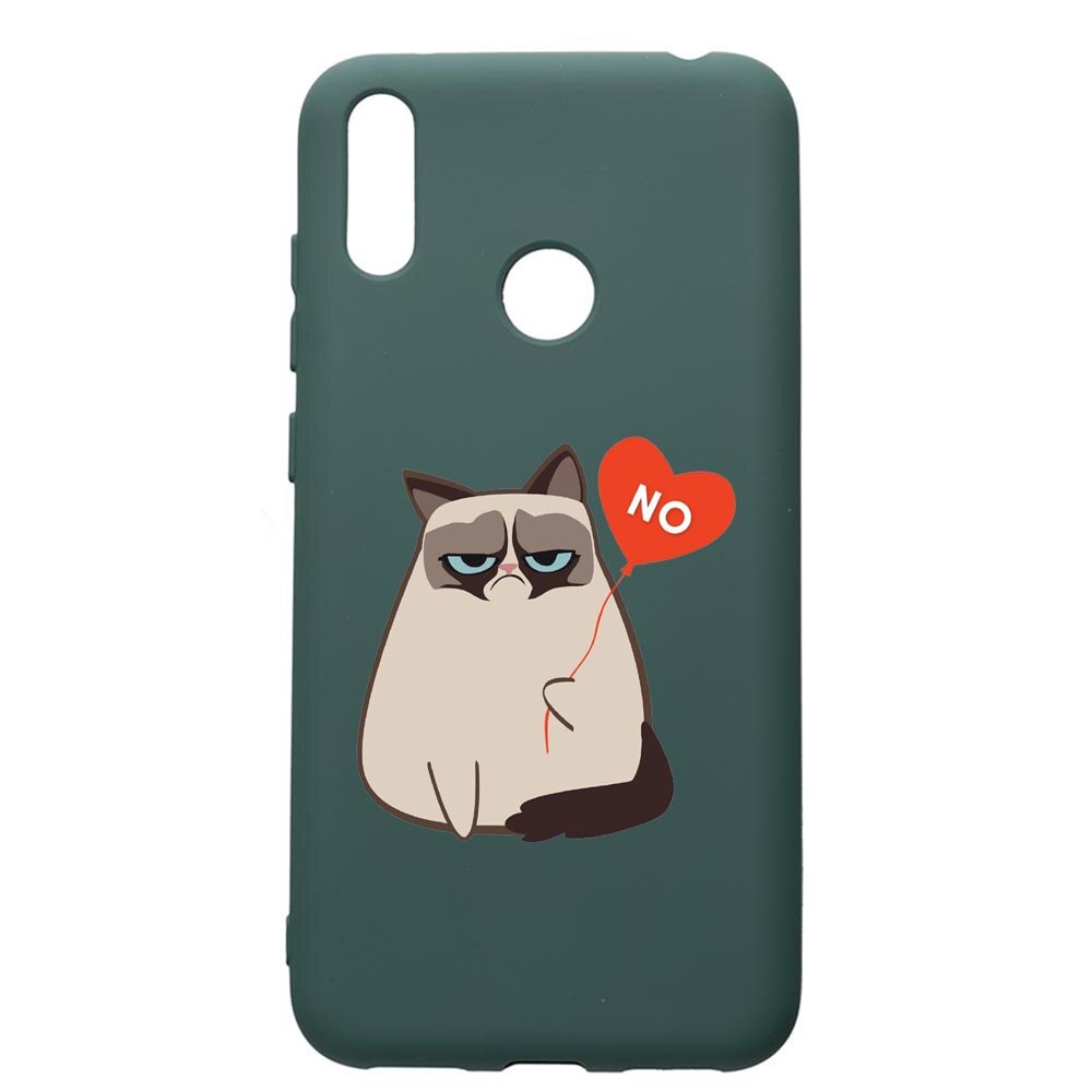Husa Premium Silicon Compatibila Cu Huawei Y7 2019, Meme - Gumpy, cu interiorul din material textil, protectie camera, Forest Green, PFG657