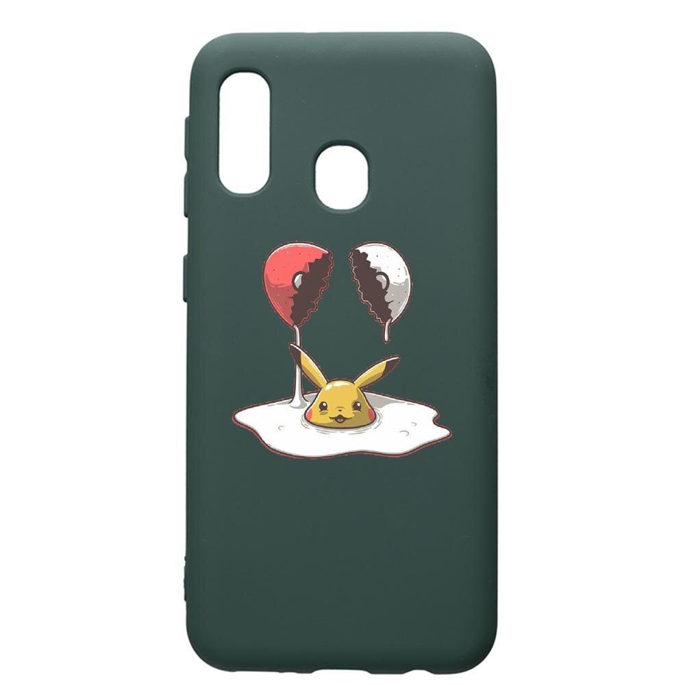 Husa Premium Silicon Compatibila Cu Samsung Galaxy A20E, Meme, cu interiorul din material textil, protectie camera, Forest Green, PFG656