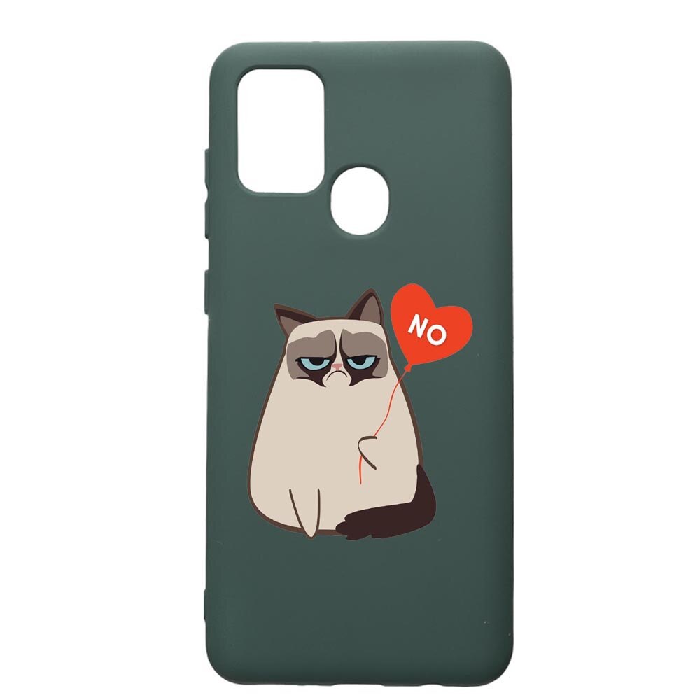 Husa Premium Silicon Compatibila Cu Samsung Galaxy A21S, Meme - Gumpy, cu interiorul din material textil, protectie camera, Forest Green, PFG657