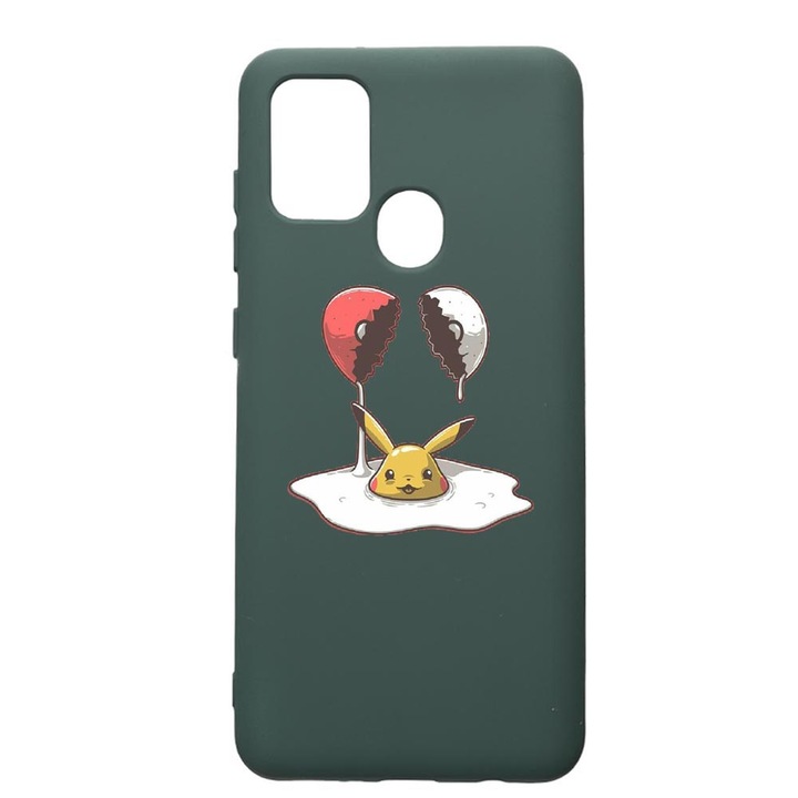 Husa Premium Silicon Compatibila Cu Huawei P Smart 2020, Meme, cu interiorul din material textil, protectie camera, Forest Green, PFG656