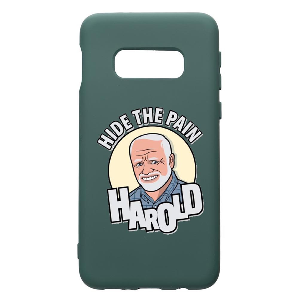 Husa Premium Silicon Compatibila Cu Samsung Galaxy S8, Meme - Harold, cu interiorul din material textil, protectie camera, Forest Green, PFG662