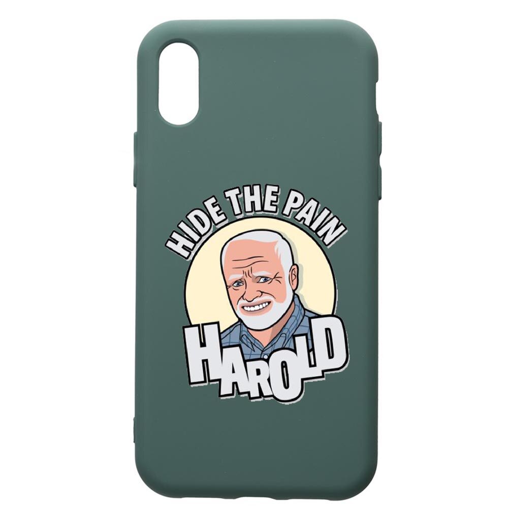 Husa Premium Silicon Compatibila Cu Xiaomi Redmi 7A, Meme - Harold, cu interiorul din material textil, protectie camera, Forest Green, PFG662