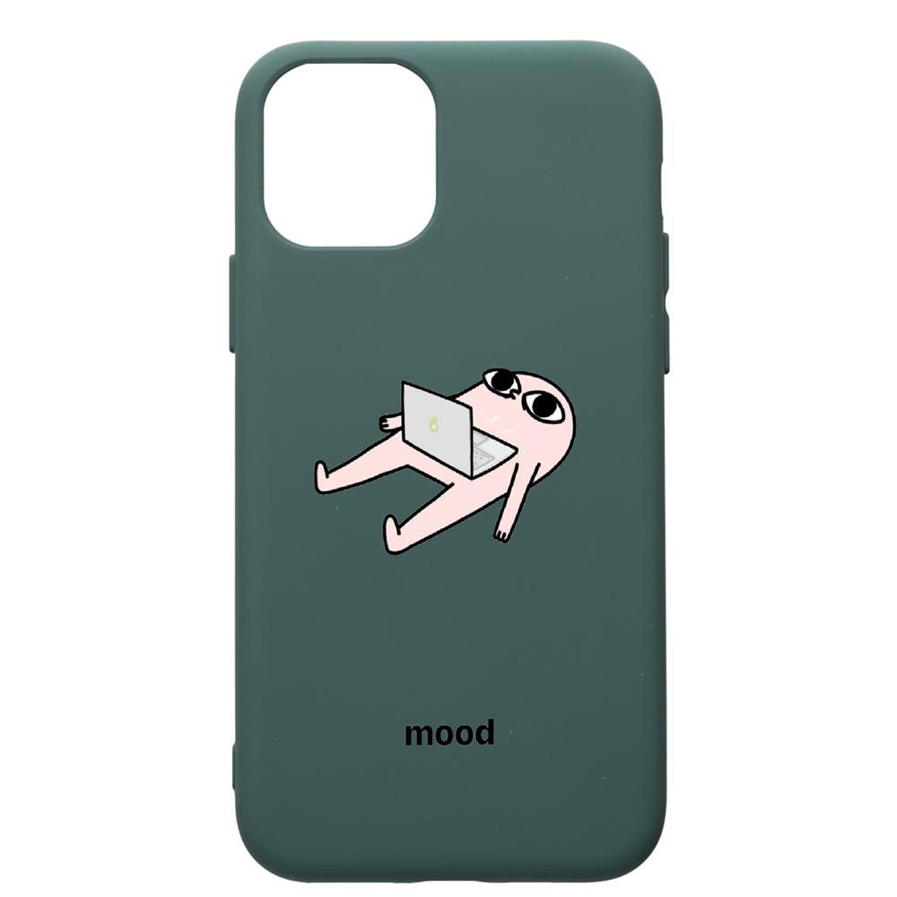 Husa Premium Silicon Compatibila Cu Apple iPhone 11, Meme, cu interiorul din material textil, protectie camera, Forest Green, PFG659