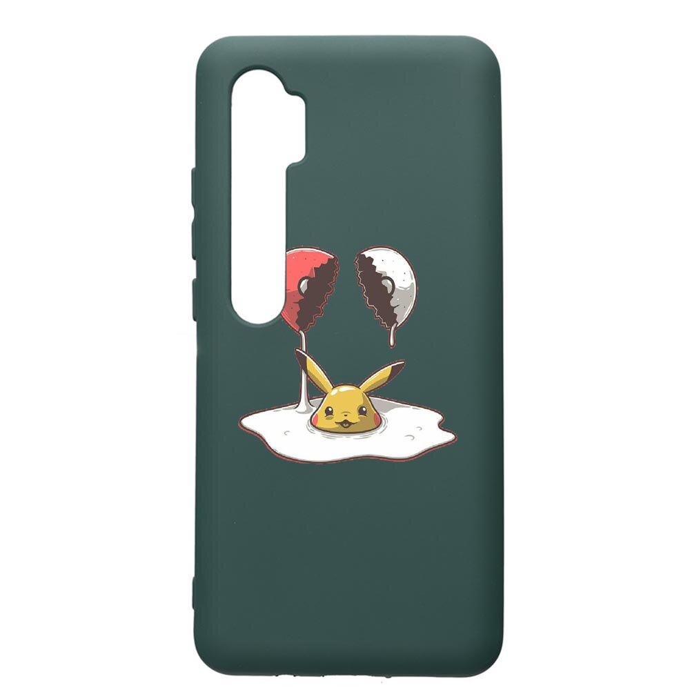 Husa Premium Silicon Compatibila Cu Xiaomi Mi Note 10, Meme, cu interiorul din material textil, protectie camera, Forest Green, PFG656