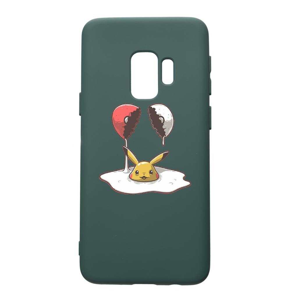 Husa Premium Silicon Compatibila Cu Samsung Galaxy S9, Meme, cu interiorul din material textil, protectie camera, Forest Green, PFG656