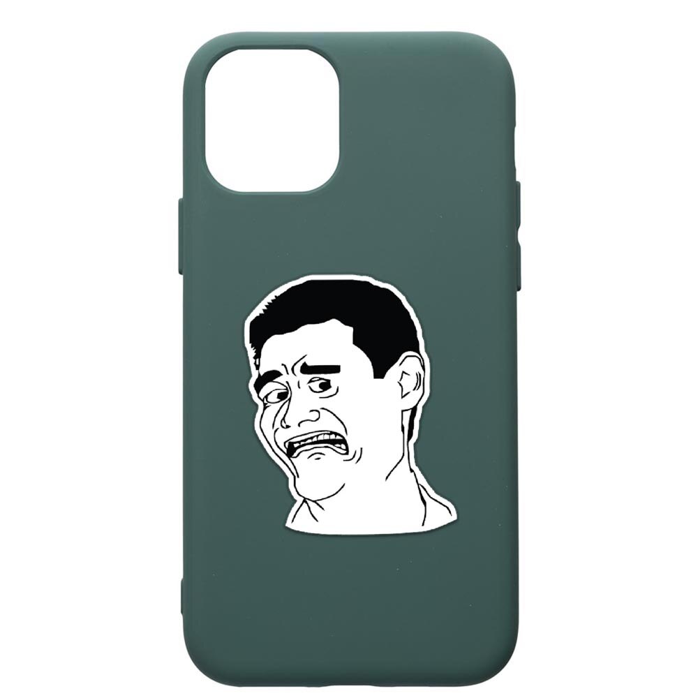 Husa Premium Silicon Compatibila Cu Apple iPhone 11 Pro Max, Meme - Harold, cu interiorul din material textil, protectie camera, Forest Green, PFG660
