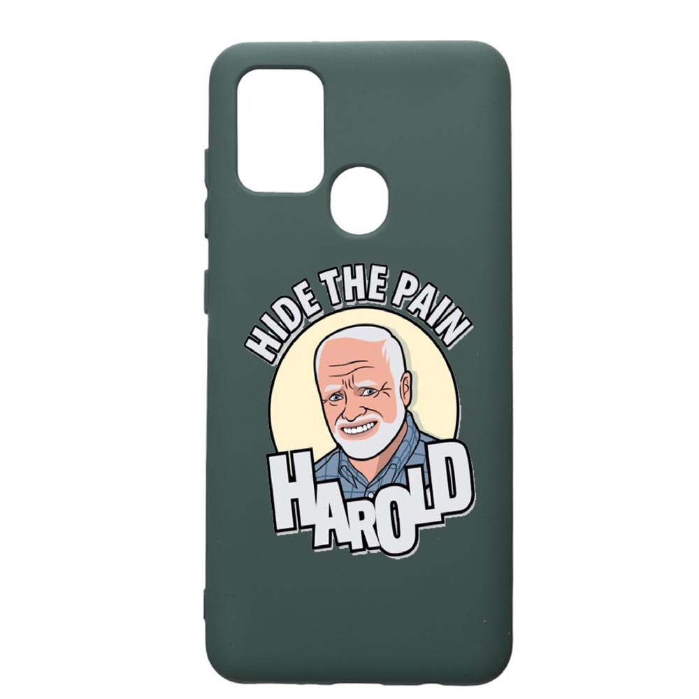 Husa Premium Silicon Compatibila Cu Huawei P Smart 2020, Meme - Harold, cu interiorul din material textil, protectie camera, Forest Green, PFG662