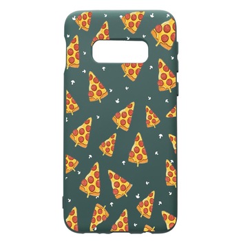 Husa Premium Silicon Compatibila Cu Samsung Galaxy S10e, Pizza, cu interiorul din material textil, protectie camera, Forest Green, PFG665 Husa Premium Silicon Compatibila Cu Samsung Galaxy S10e, Pizza, cu interiorul din material textil, protectie camera, Forest Green, PFG665