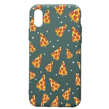 Husa Premium Silicon Compatibila Cu Apple iPhone XS / iPhone X, Pizza, cu interiorul din material textil, protectie camera, Forest Green, PFG665 Husa Premium Silicon Compatibila Cu Apple iPhone XS / iPhone X, Pizza, cu interiorul din material textil, protectie camera, Forest Green, PFG665