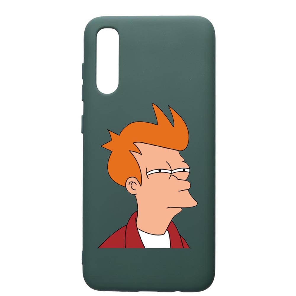 Husa Premium Silicon Compatibila Cu Samsung Galaxy A70, Meme, cu interiorul din material textil, protectie camera, Forest Green, PFG663