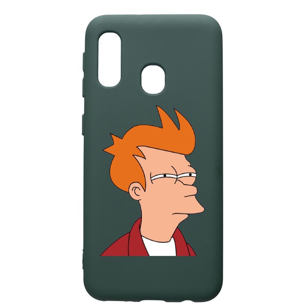 Husa Premium Silicon Compatibila Cu Samsung Galaxy A20E, Meme, cu interiorul din material textil, protectie camera, Forest Green, PFG663