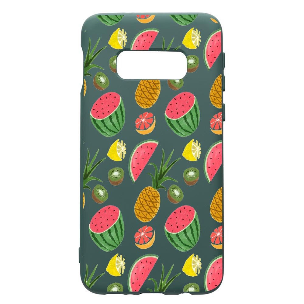Husa Premium Silicon Compatibila Cu Samsung Galaxy S8, Ananas, cu interiorul din material textil, protectie camera, Forest Green, PFG666
