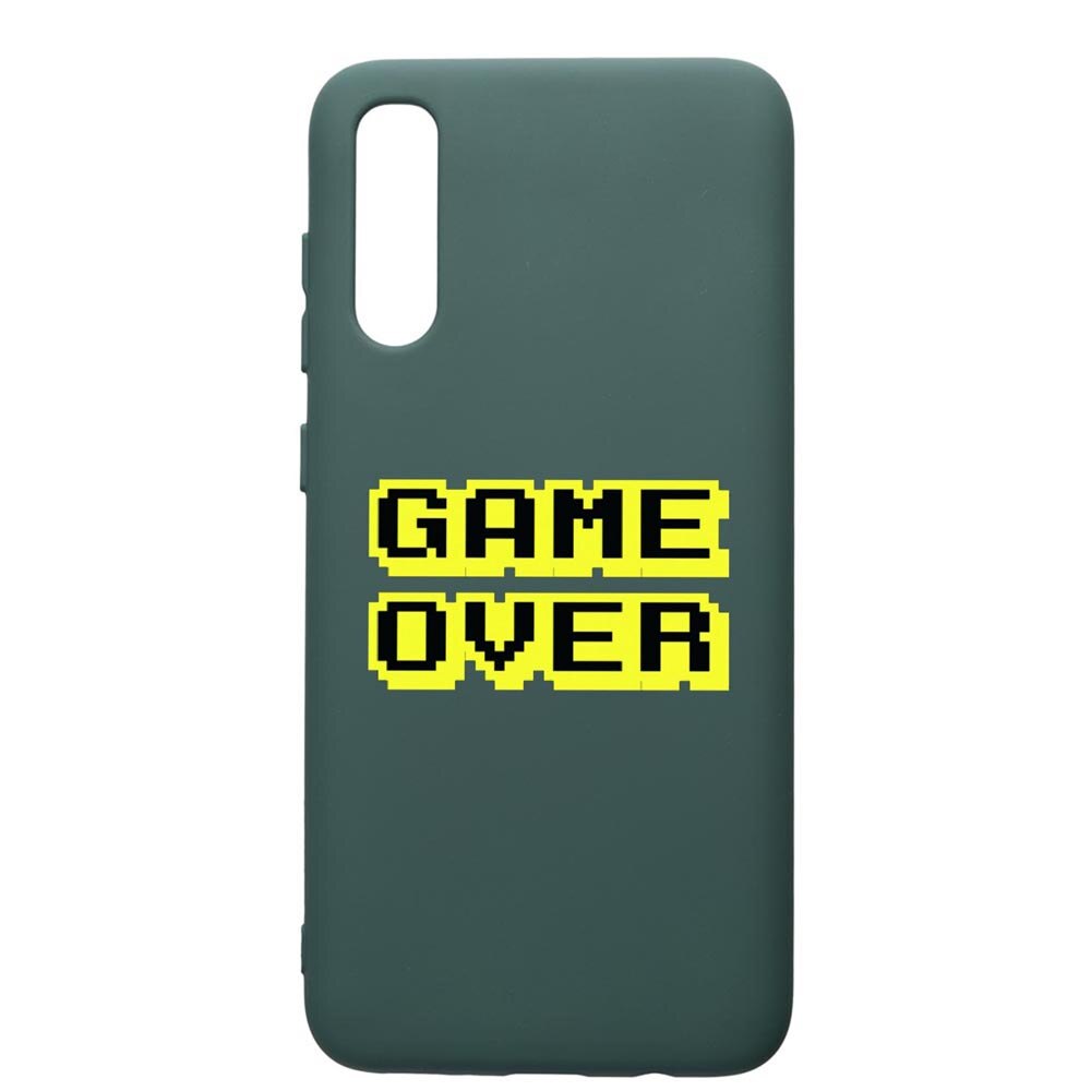 Husa Premium Silicon Compatibila Cu Samsung Galaxy A70, Game Over, cu interiorul din material textil, protectie camera, Forest Green, PFG671