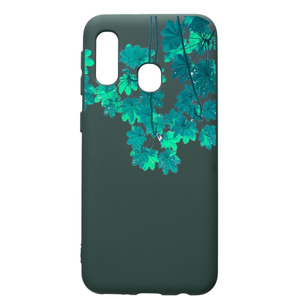 Husa Premium Silicon Compatibila Cu Samsung Galaxy A20E, Green Forest, cu interiorul din material textil, protectie camera, Forest Green, PFG682