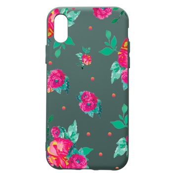 Husa Premium Silicon Compatibila Cu Samsung Galaxy A10, Roses - Pastel colors, cu interiorul din material textil, protectie camera, Forest Green, PFG688 Husa Premium Silicon Compatibila Cu Samsung Galaxy A10, Roses - Pastel colors, cu interiorul din material textil, protectie camera, Forest Green, PFG688