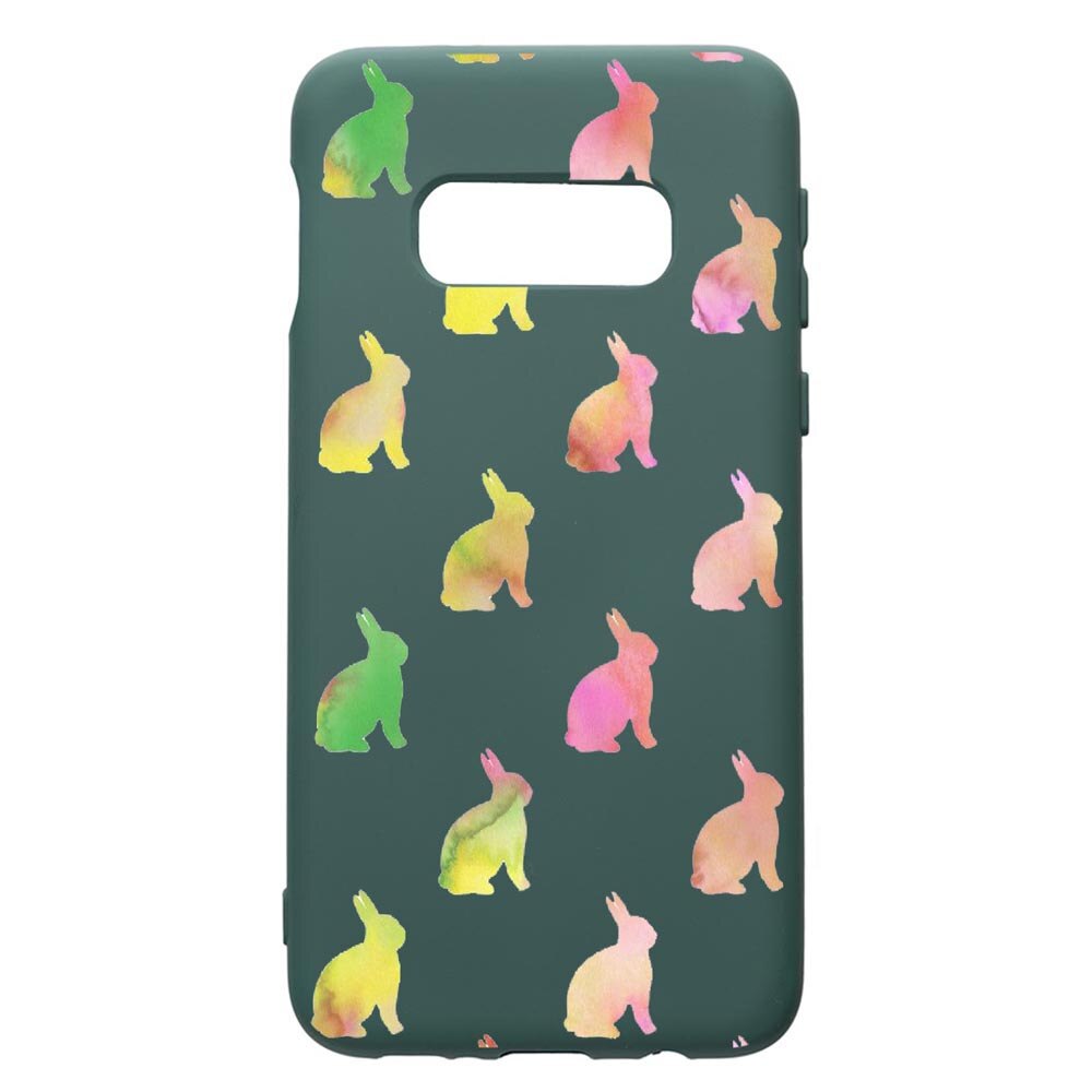 Husa Premium Silicon Compatibila Cu Samsung Galaxy S8, Cool Rabbits, cu interiorul din material textil, protectie camera, Forest Green, PFG695