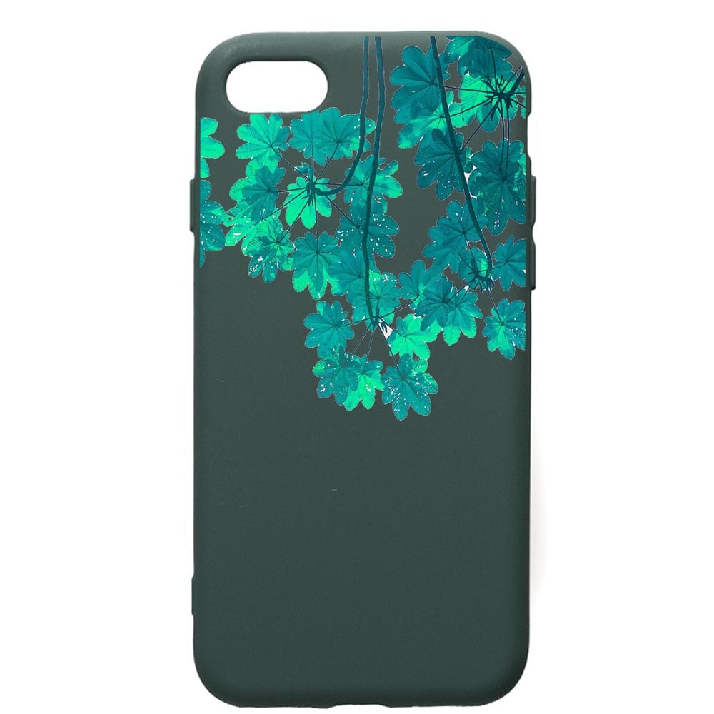 Husa Premium Silicon Compatibila Cu Apple iPhone SE 2 / iPhone 8 / iPhone 7, Green Forest, cu interiorul din material textil, protectie camera, Forest Green, PFG682