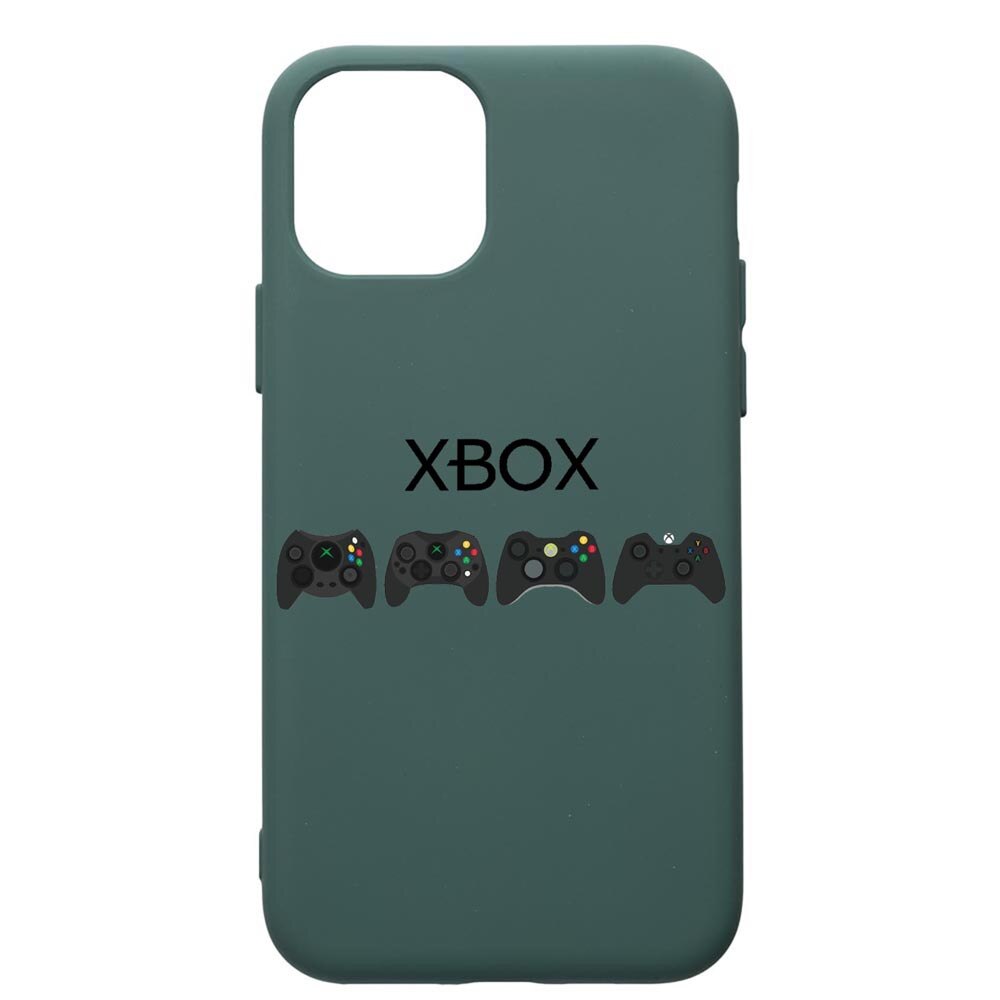 Husa Premium Silicon Compatibila Cu Apple iPhone 11 Pro Max, Gamer Xbox, cu interiorul din material textil, protectie camera, Forest Green, PFG674