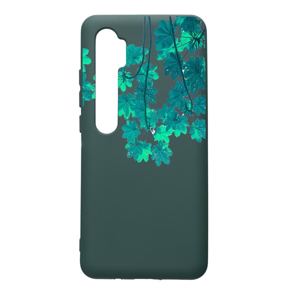 Husa Premium Silicon Compatibila Cu Xiaomi Mi Note 10, Green Forest, cu interiorul din material textil, protectie camera, Forest Green, PFG682